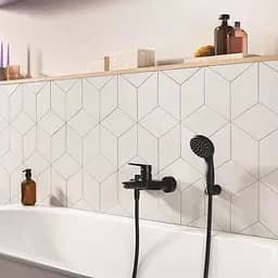 Набір змішувачів 3 в 1 для ванної кімнати Grohe QuickFix Start Black UA303301SQ, Чорний матовий - мініатюра 12