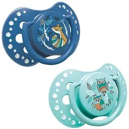 Пустышка силиконовая Lovi Folky, симметрическая, 6-18 мес., 2 шт. (22/843boy)