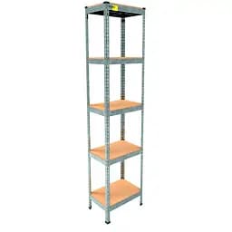 Металевий стелаж Emby Light Series (розмір 1800х450x300мм) 5 полиць ДСП до 100кг Оцинкований