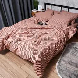 Комплект постільної білизни Moon&Star Бязь Gold Люкс Autumn Stripes Сімейний 143х210х2 наволочки 2х70х70 - мініатюра 4