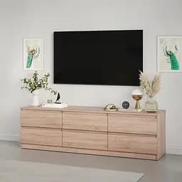 Тумба під телевізор MebelStar Нео 6Ш 180x43x53 см Дуб сонома (MBS-1291)