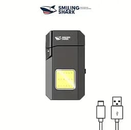 Перезаряджуваний ліхтарик-запальничка SMILING SHARK TIP-137 COB, надяскравий, з зарядкою Type-C, кишеньковий - мініатюра 6