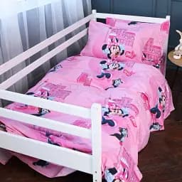 Дитячий комплект постільної білизни MirSon Бязь 17-0703 Hello Minnie 110х140 см рожевий (2200010499759) - мініатюра 3