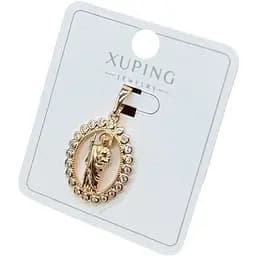 Жіночий кулон Xuping із зображенням святої Богородиці з камінням з медичного золота з покриттям справжнім золотом