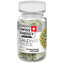 Здоровье костей и зубов Swiss Energy Calcivit Calcium+Vitamin D3+Vitamin K2 30 капсул