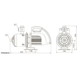 Насосна станція Optima Prime OP25XL604 IB з інтелектуальним частотним перетворювачем + бак 5л 000025059 - мініатюра 8