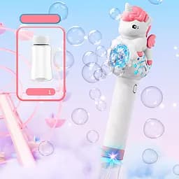 Пістолет з мильними бульбашками H055 Little Unicorn + bottle 50ml Pink - мініатюра 3