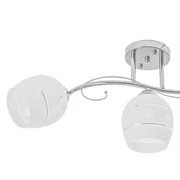 Люстра стельова Brille в спальню E27 60W CH+WH (LK-589C/3) - мініатюра 3