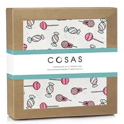 Пелюшки фланелеві Cosas Lollipops 80х100 см, рожеві