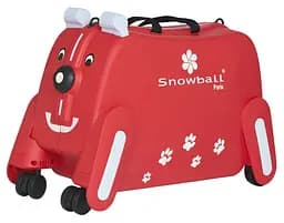Дитяча валіза маленька S Snowball 73102 Цуценя поліпропілен Червоний