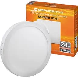 Светильник точечный накладной Євросвітло 24Вт круг LED-SR-300-24 4200К (39193)