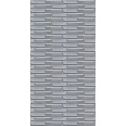 Самоклеюча 3D панель кладка срібло Sticker Wall 3080х700х5мм