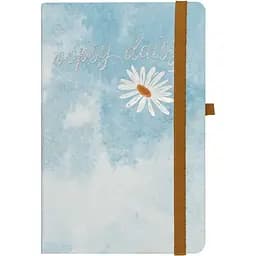 Книга записна Buromax Carino в клітинку 207х136 мм на резинці блакитна 96 аркушів (BM.255101-14)