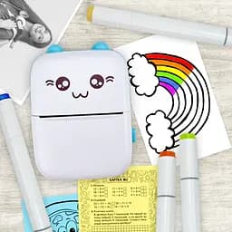 Портативний термопринтер JETIX Mini printer Blue - мініатюра 3