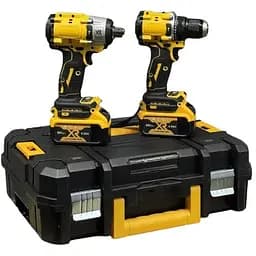 Набір інструментів DeWalt 2 в 1 шуруповерт ударний гайковерт із кейсом та акумуляторами 48 Вт Жовто чорний
