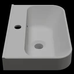 Раковина матова підвісна Amidicon Comfort 45 450x300 з литого каменю COMFORT_45_MAT, Білий матовий - мініатюра 3