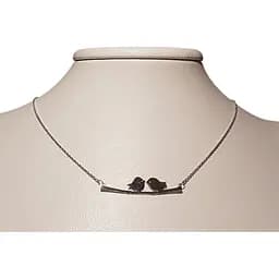 Срібне кольє Qvaliz Пташки. 908-00841