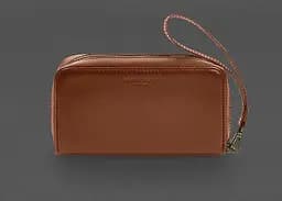Кожаный клатч-купюрник 4.0 светло-коричневый краст