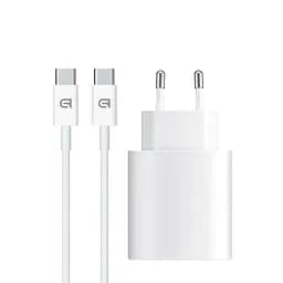 Зарядний пристрій ArmorStandart AMHJ83 20W USB-C White + кабель USB-C to USB-C (ARM77725)