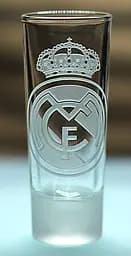 Стеклянная рюмка 60мл Реал Мадрид Real Madrid с гравировкой подарок для фаната стопка футбольная стопка