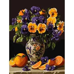 Набір для розпису по номерах Витончені братки, 30x40 см, КНО3293