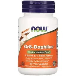 Пробіотики і пребіотики NOW Gr8-Dophilus 4 billion, 60 вегакапсул