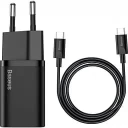 Комплект зарядний Baseus PD Charger 25 W + кабель USB-C USB-C TZCCSUP-L01 - мініатюра 2