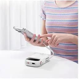 Портативна батарея Baseus QPow2 10000mAh 22.5W Dual-Cable біла (P10055001222-B1) - мініатюра 3