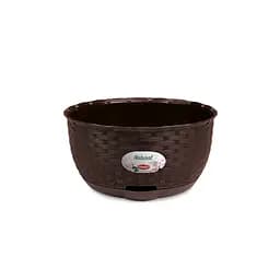 Вазон пластиковий NATURAL, круглий, з автополивом, 30 см, 5,9 л (75453)