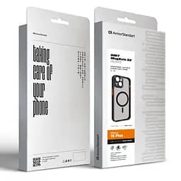 Чехол для Apple iPhone 15 Plus, Unit MagSafe SE, черный, с защитой камеры, магсейф, противоударный, магнитный, панель-накладка с MagSafe, с поддержкой беспроводной зарядки, TPU+PC, защита всего корпуса, ударопрочный, ArmorStandart (ARM75364) - мініатюра 5