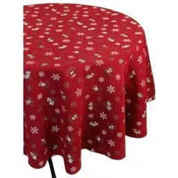 Скатертина Прованс Дзвіночки на червоному D-136 см (36868)