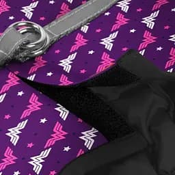 Шлея для собак Waudog Clothes м'яка з QR паспортом, малюнок "Диво-жінка фіолет", XS2 - мініатюра 3