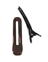 Затиск для волосся Titania пластмасовий, 8.5 см, коричневий, 2 шт. (8025-8 B)