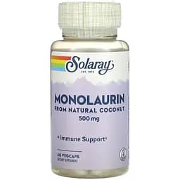 Натуральная добавка Solaray Monolaurin 500 mg, 60 вегакапсул