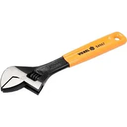 Ключ розвідний Vorel L= 250 мм з прогумованим руків'ям (54067)