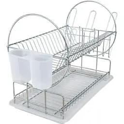 Сушилка для посуды Lemax двухуровневая с поддоном 50х23.5х33 см хром (LF-101)