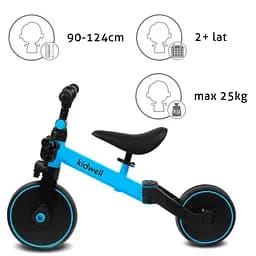 Дитячий велосипед Kidwell Pico 3 в 1 blue (4718) - мініатюра 5