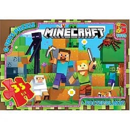 Детский пазл "Minecraft" G-Toys MC796 плакат 35 элементов