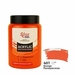 Фарба акрилова Помаранчева (407) 400 мл Rosa Studio