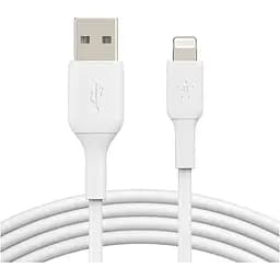 Belkin Кабель USB-A > Lightning заряджання/синхронізації 1м, 12Вт, PVC, (2 Pack), білий
