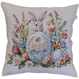 Наволочка Прованс Соцветие Зайчонок с писанкой гобеленовая 45х45 см (44292)