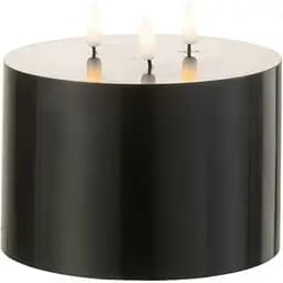 Свічка з лід-світінням J-line чорного кольору працює від батарейок Бельгія (35588)