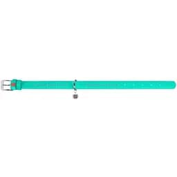 Нашийник для собак Waudog Glamour, подвійний зі стразами, шкіряний, з QR паспортом, 27-36х1,5 см, ментоловий - мініатюра 2