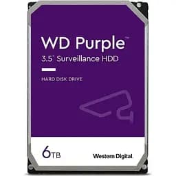Жесткий диск WD 6 ТБ 3,5" 256 МБ SATA Purple Surveillance