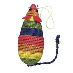 Кігтеточка-іграшка для котів TatraPet Caty Funny Миша різнобарвна 22 см