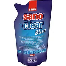 Універсальний засіб для чищення скла та різних поверхонь Sano Clear Blue запаска 750 мл (117275)