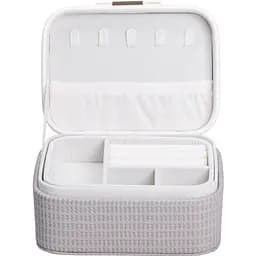 Скринька-органайзер для прикрас Yiwu 15.5x11.5x8.5 см сіра HP-5-37BE