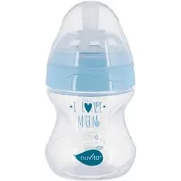 Дитяча пляшечка Nuvita 6011 Mimic Collection антиколікова  0+ 150 мл синя NV6011AZZURO