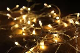 Світлодіодна гірлянда Leds нитка Крапля роси силікон 2 м 20 led батарейки АА - мініатюра 4