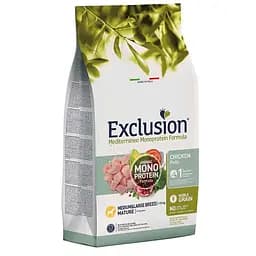 Сухий корм Exclusion Mature Chicken Medium/Large Breed для собак середніх і великих порід 3 кг